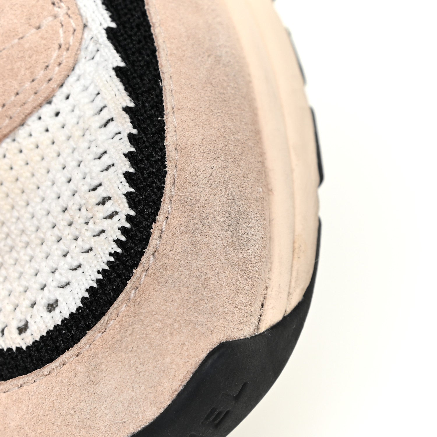 Chanel Mesh Suede Fabric Womens CC Sneakers 38 White Ivory Light Beige 16 of 20