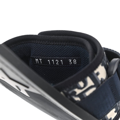 Christian Dior Nylon Oblique Dio(r)evolution Slide Sandals 38 Deep Blue 8 of 9