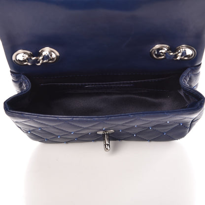 Chanel Lambskin Quilted Beaded Extra Mini Flap Dark Blue 6 of 12