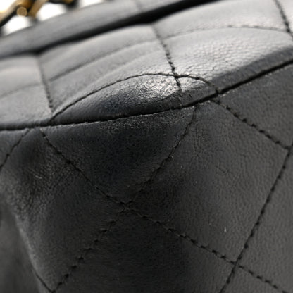 Chanel Lambskin Quilted Medium Double Flap Navy 11 of 12