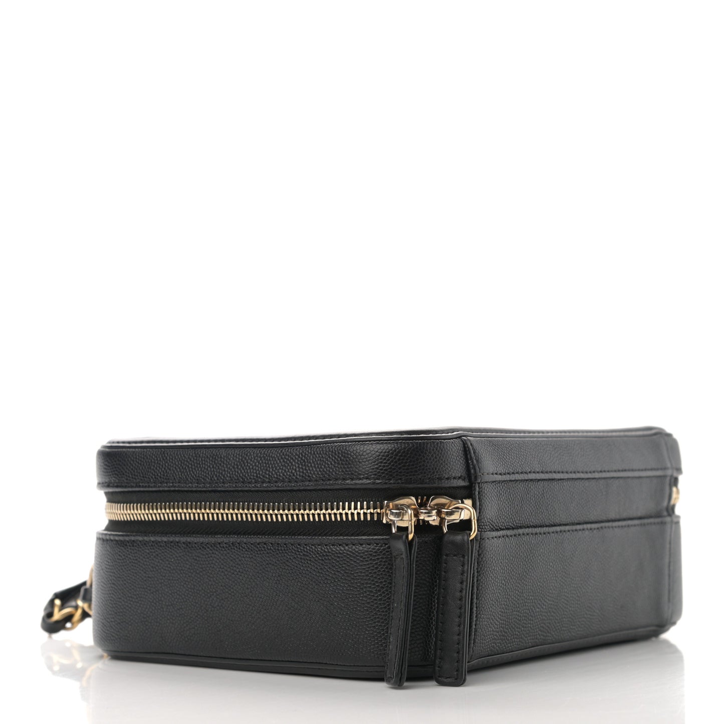 Caviar Quilted Medium CC Filigree Vanity Case Black