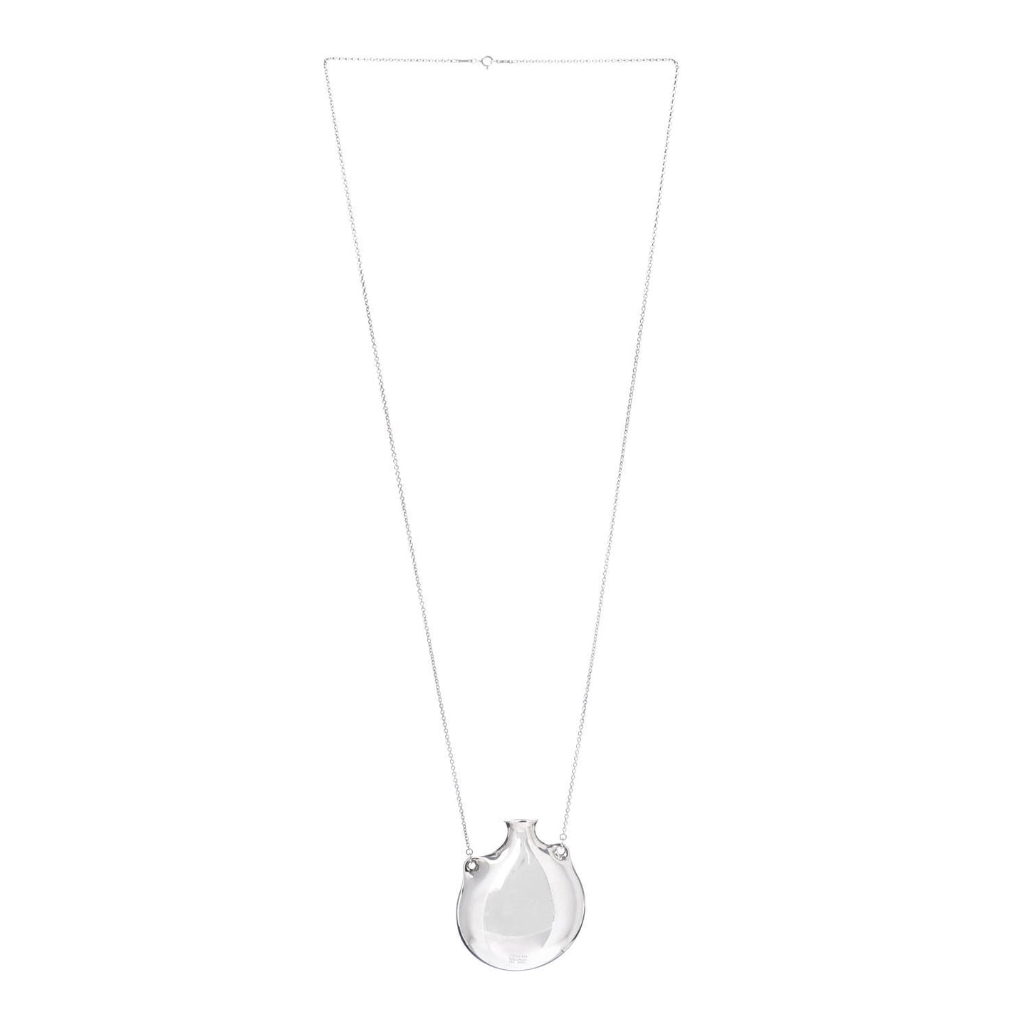 Sterling Silver Large Elsa Peretti Bottle Pendant Necklace