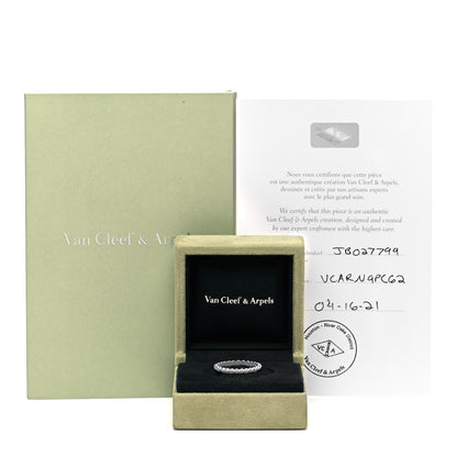 Van Cleef & Arpels 18K White Gold Medium Perlee Ring 62 10 5 of 5