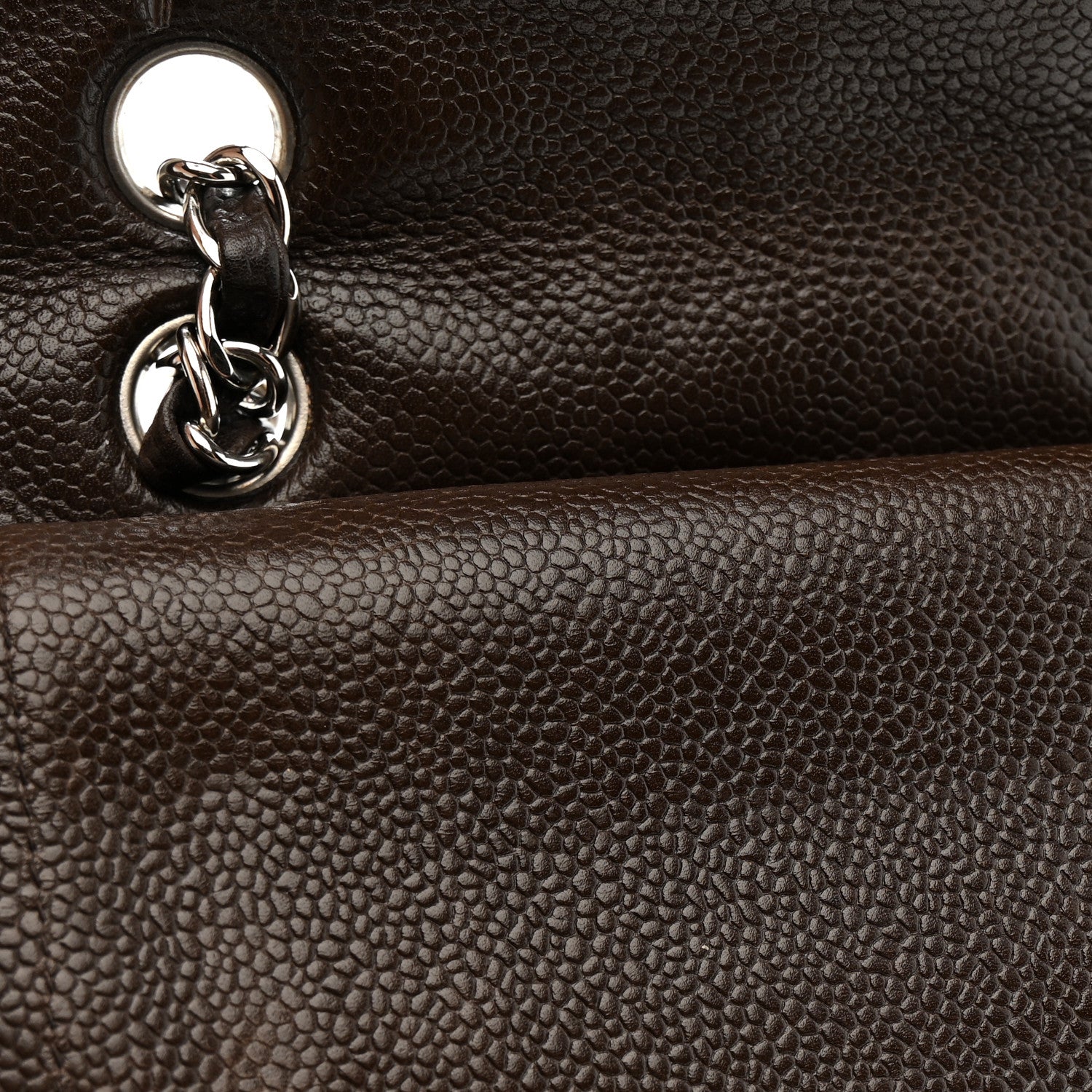 Chanel Caviar Quilted Medium Double Flap Brown 22 of 33