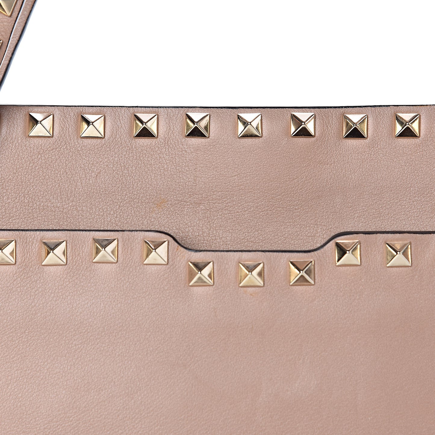 Vitello Rockstud Flip Lock Tote Alpaca