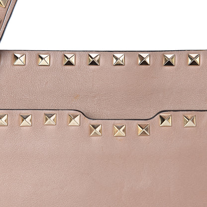 Valentino Garavani Vitello Rockstud Flip Lock Tote Alpaca 12 of 16