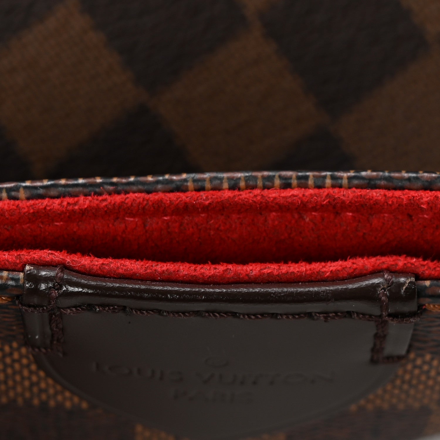 Louis Vuitton Damier Ebene Caissa Hobo Cherry 12 of 13