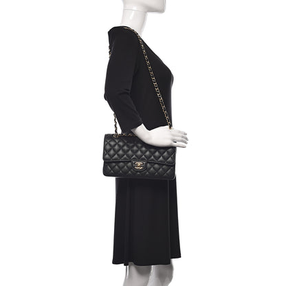 Chanel Caviar Quilted Medium Double Flap Black 2 of 11