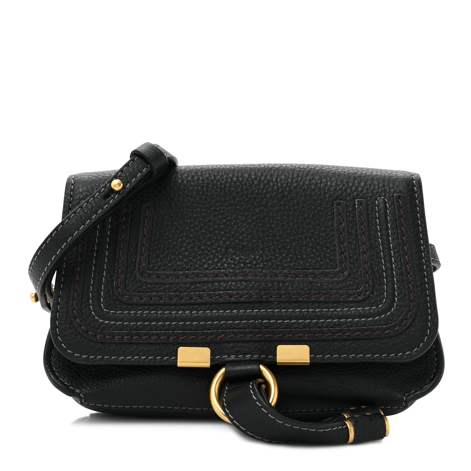 Chloe Calfskin Marcie Convertible Belt Bag Black 1 of 9