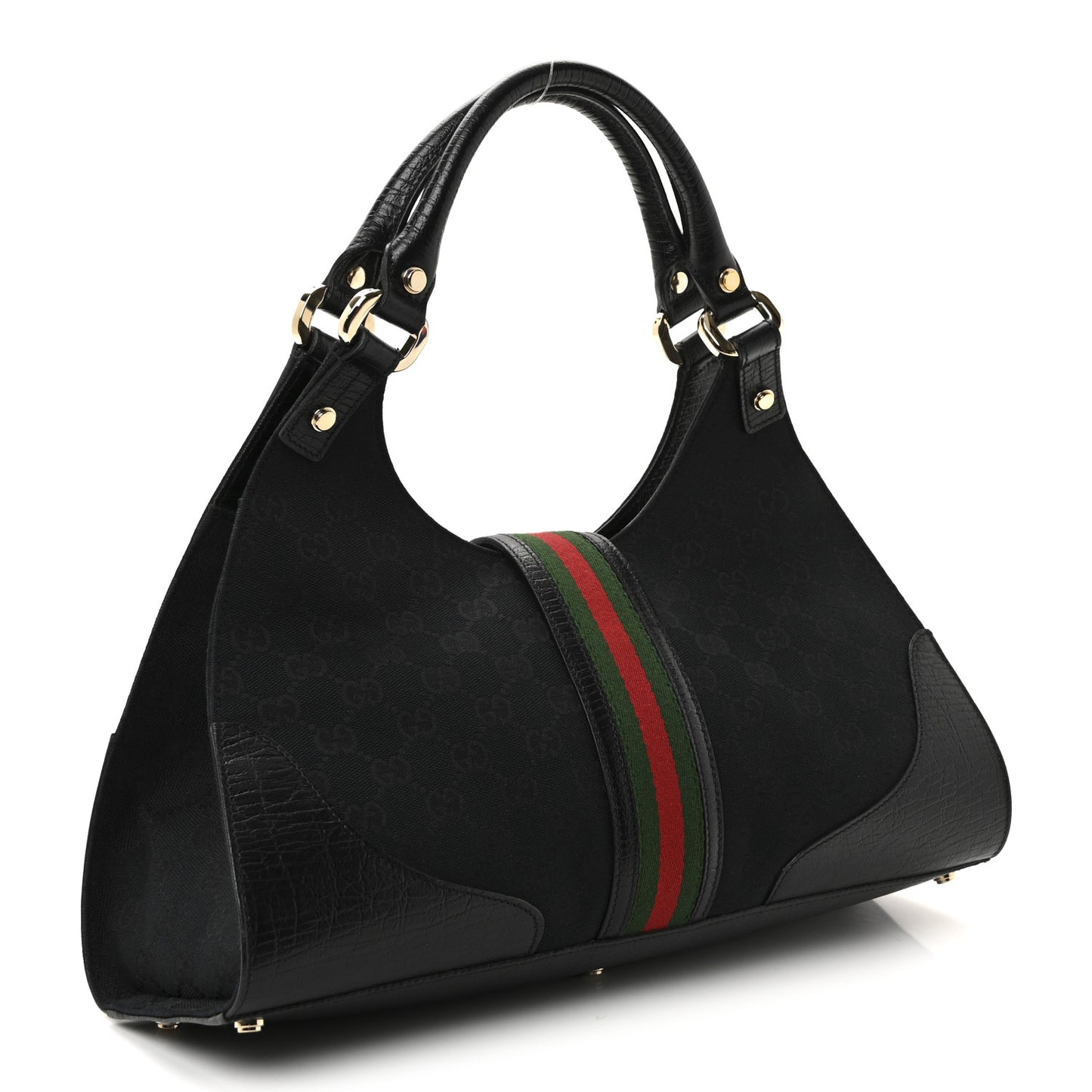 Monogram Web Junco Shoulder Bag Black