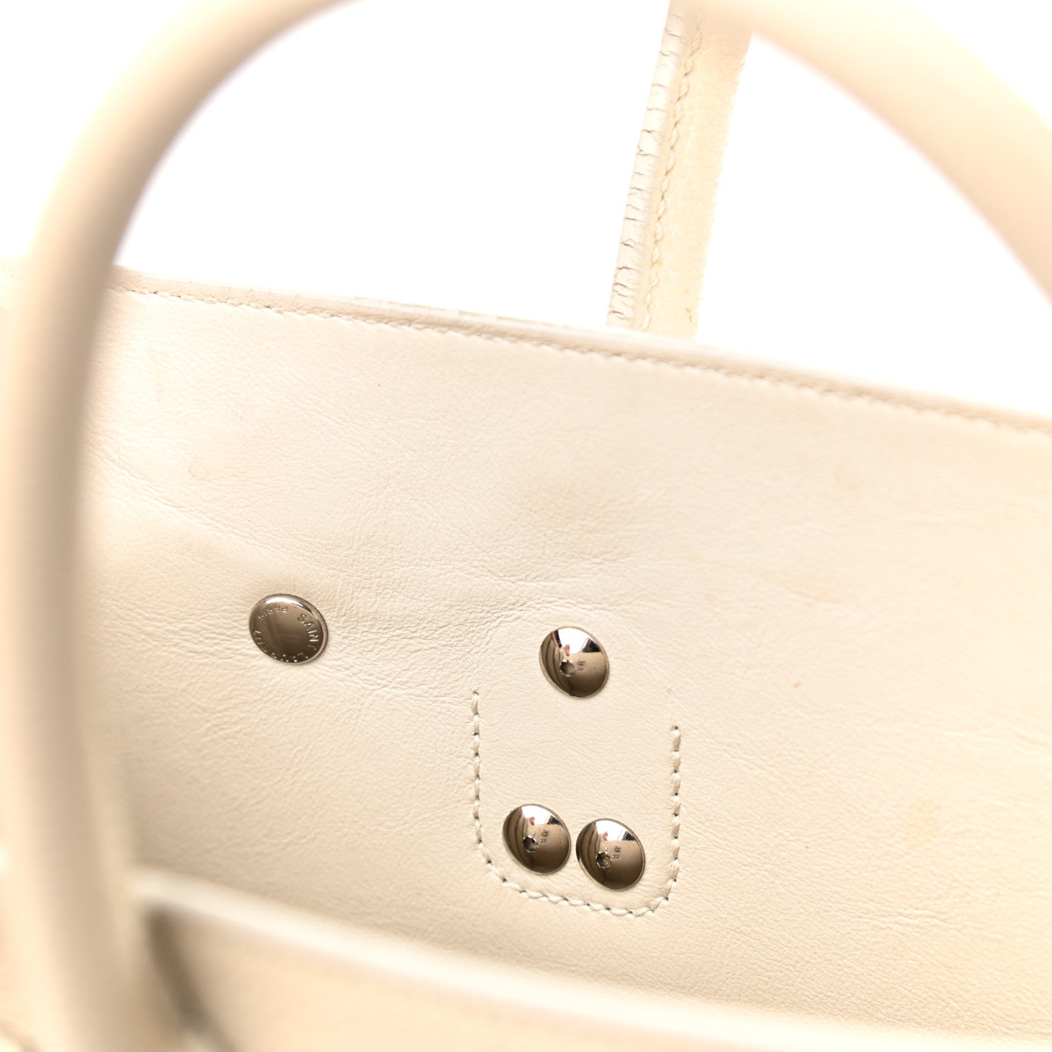 Saint Laurent Grained Calfskin Baby Sac De Jour White 19 of 28