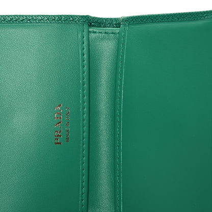 Prada Saffiano Small Triangle Wallet Mango 5 of 9