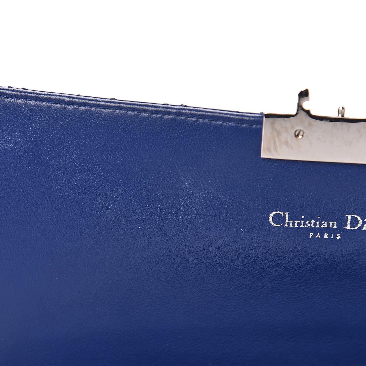 Christian Dior Patent Cannage Miss Dior Promenade Pouch Blue 7 of 11
