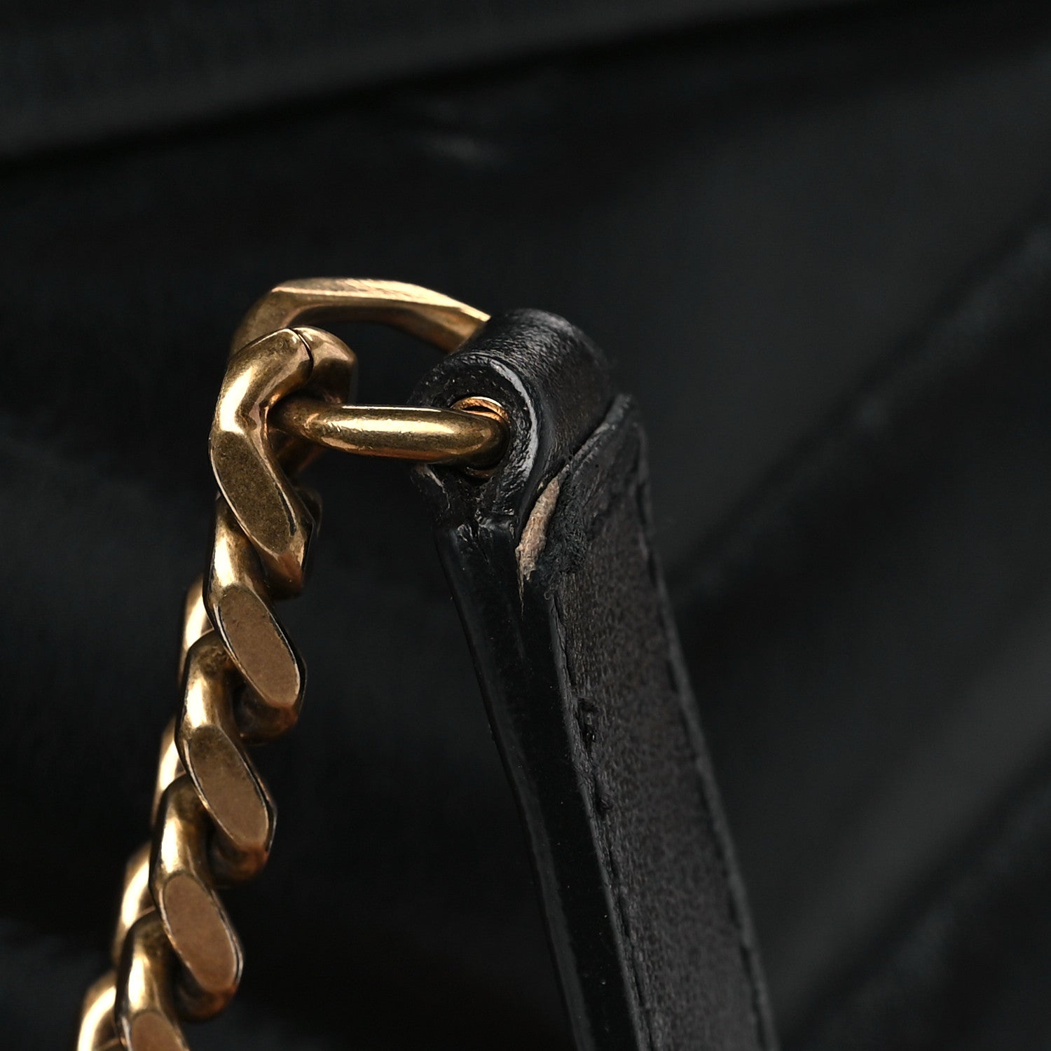 Saint Laurent Calfskin Y Quilted Monogram Medium Loulou Chain Satchel Black 9 of 9