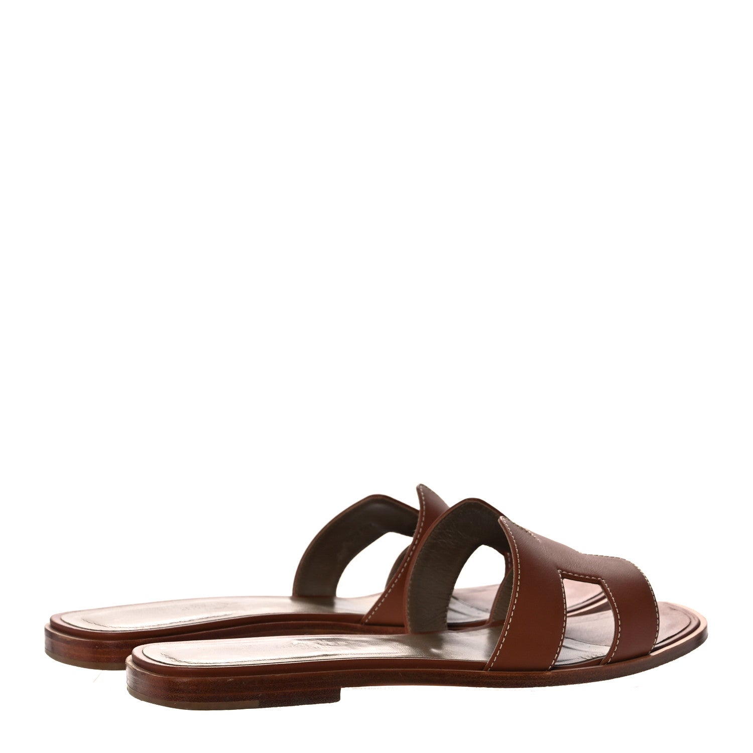 Hermes Box Calfskin Oran Sandals 40 Gold 4 of 23