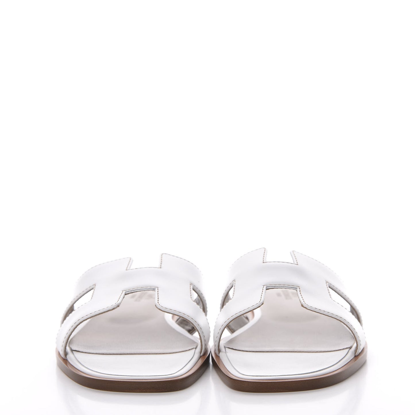 Box Calfskin Oran Sandals 38 White