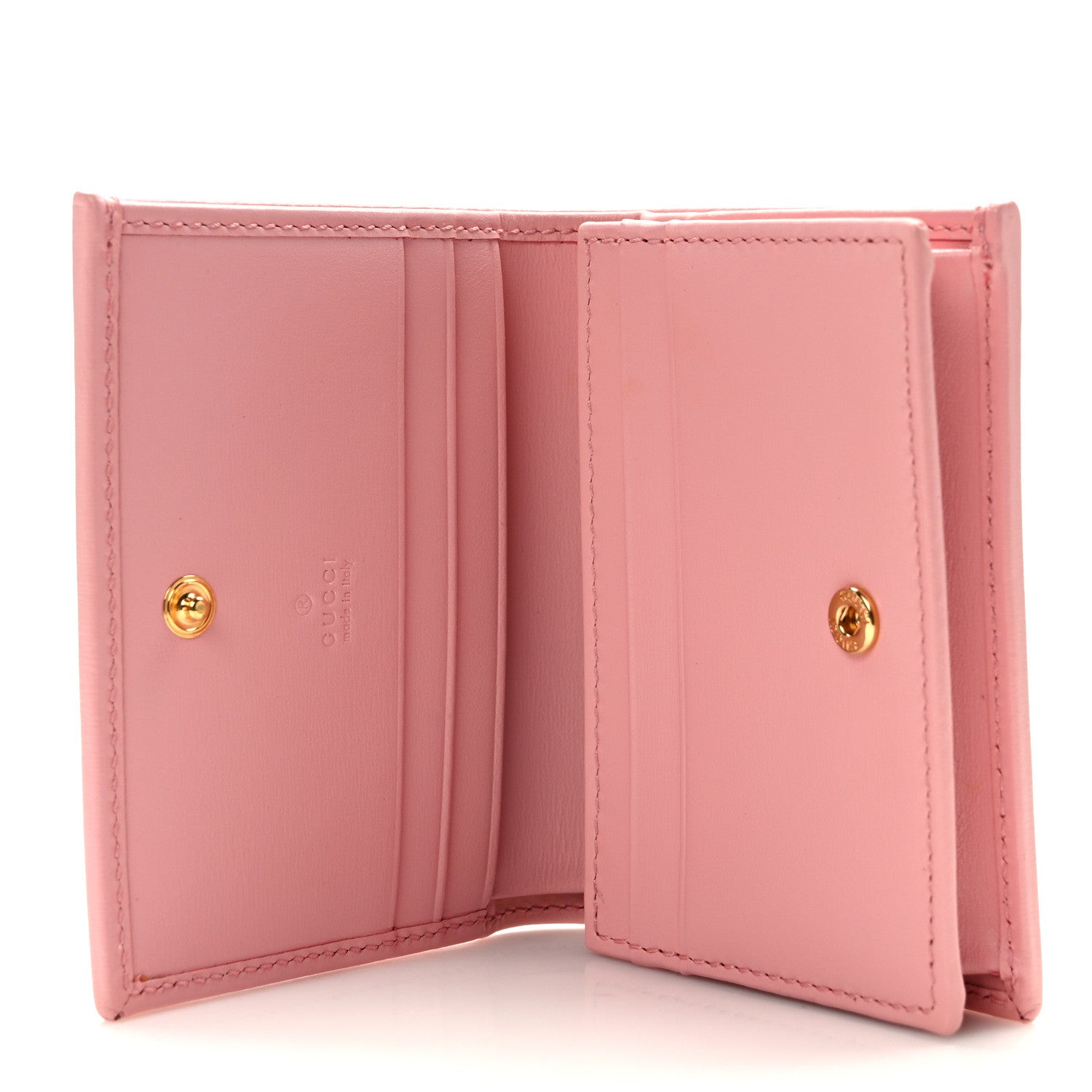 Gucci Boarded Plutone Calfskin Horsebit 1955 Card Case Wallet New Cherry Red Wild Rose 5 of 8
