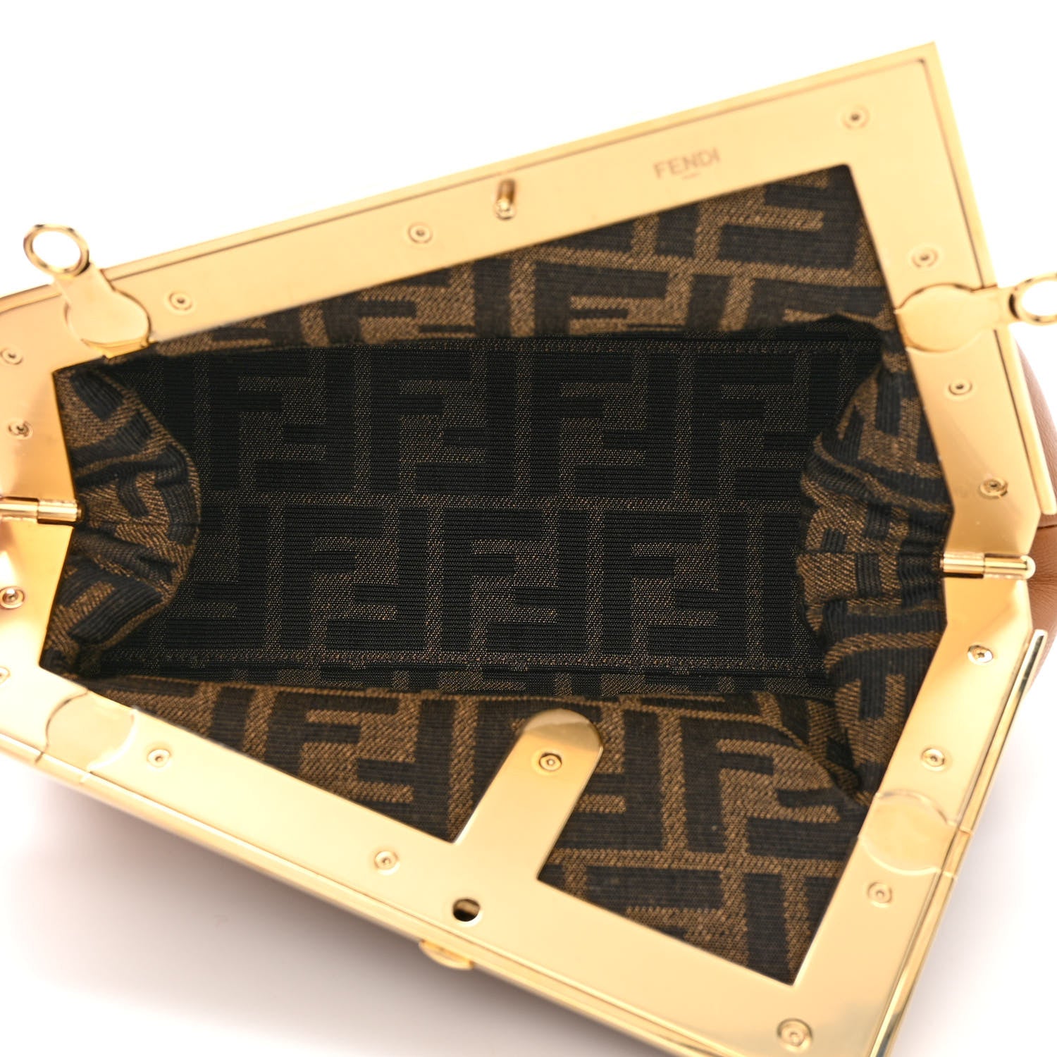 Fendi Shiny Nappa Small Fendi First Caramello 5 of 11