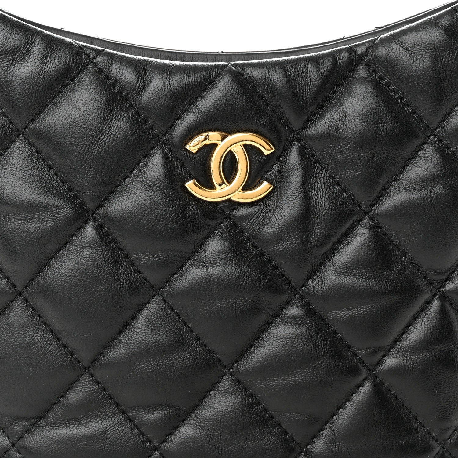 Chanel Lambskin Quilted Hobo Black 8 of 13