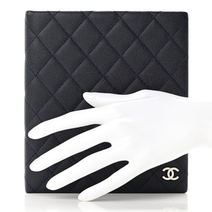 Chanel Caviar Quilted Notebook Navy Blue 2 of 9