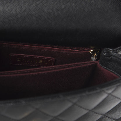 Chanel Caviar Quilted Mini Coco Handle Flap Black 8 of 11