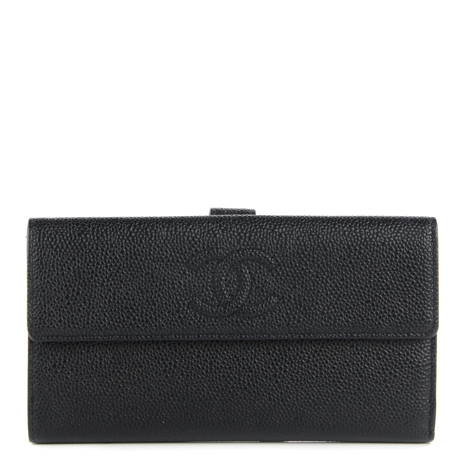 Chanel Caviar CC Long Flap Wallet Black 1 of 9