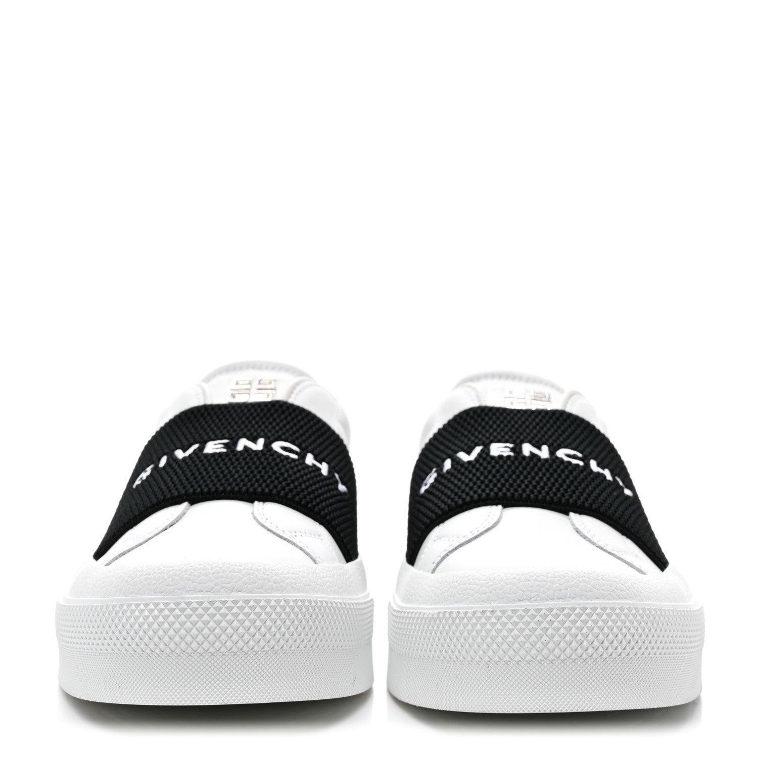 Givenchy Calfskin Band Logo Womens City Sport Sneakers 38 White Black 2 of 10