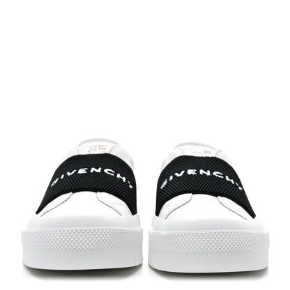 Givenchy Calfskin Band Logo Womens City Sport Sneakers 38 White Black 2 of 10