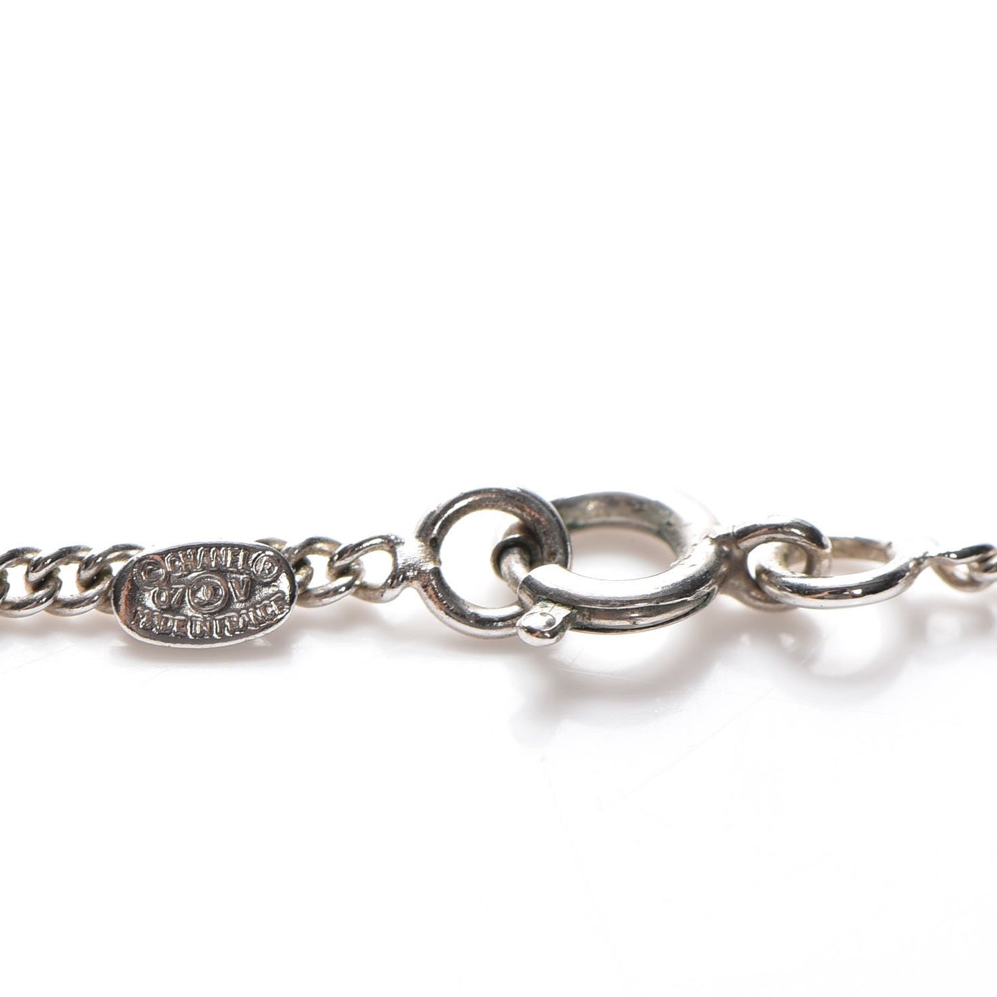 Enamel CC Necklace Black
