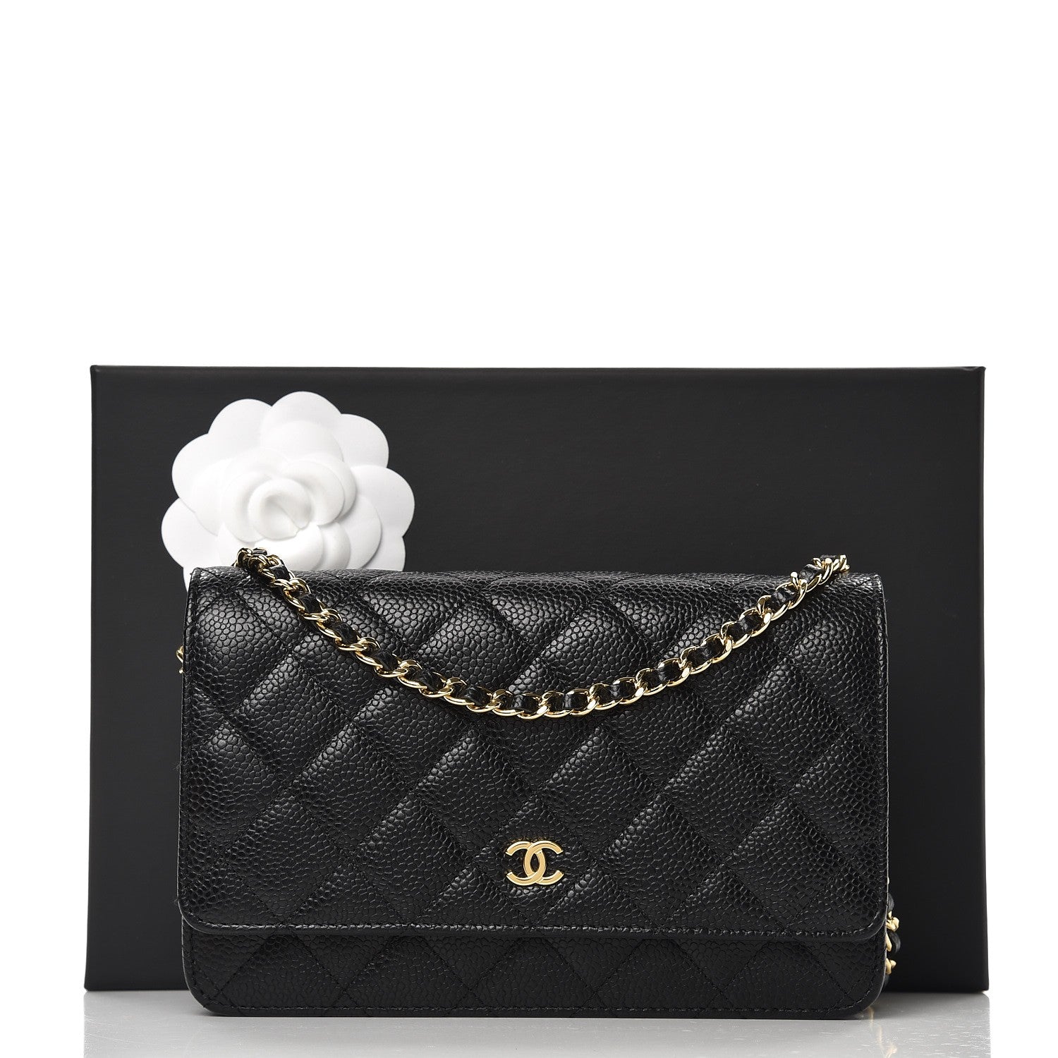 Chanel Caviar Quilted Wallet On Chain WOC Black 9 of 9