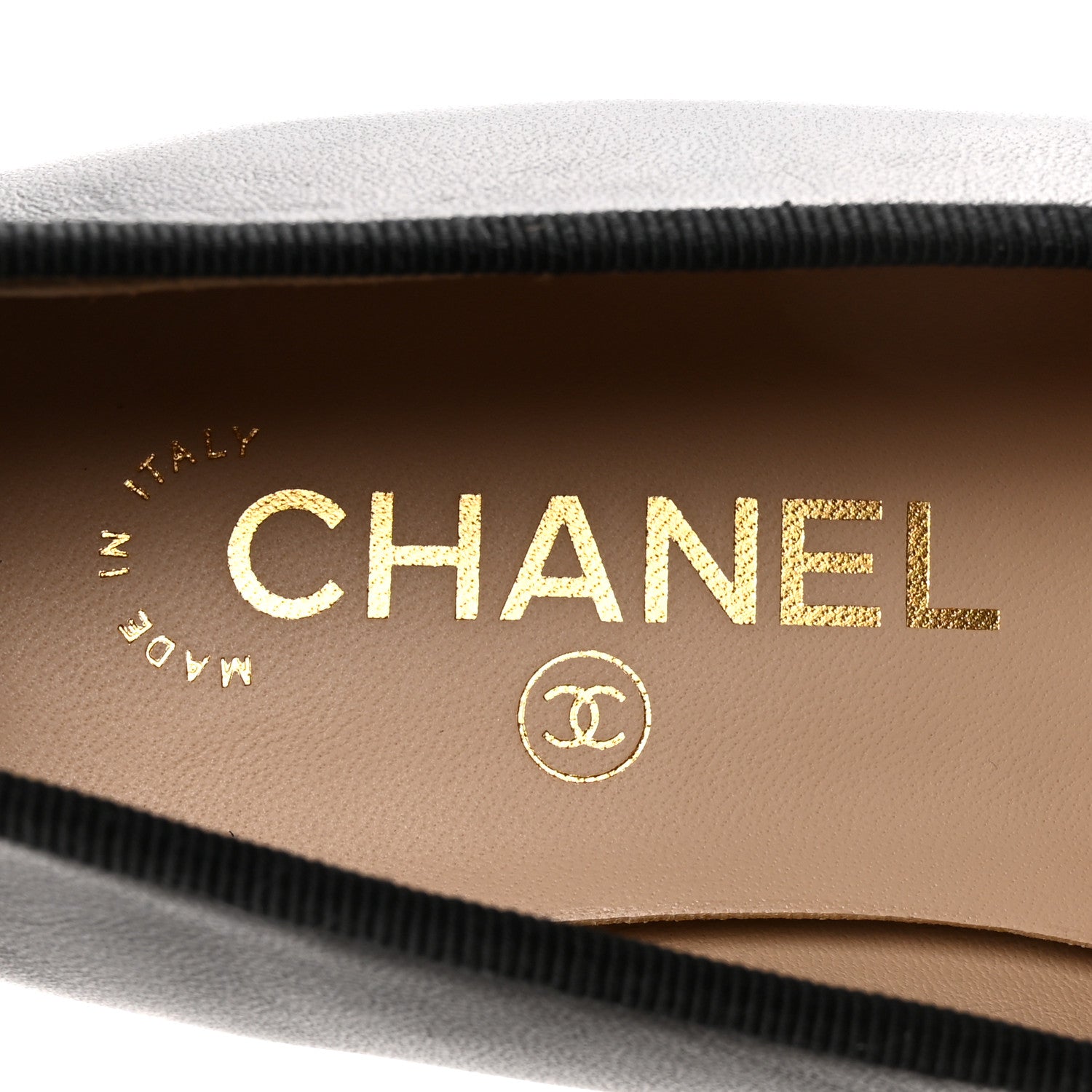 Chanel Lambskin Patent Cap Toe Ballerina Flats 37.5 Black 8 of 10