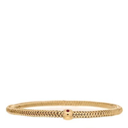 Roberto Coin 18K Yellow Gold Primavera Flex Bangle Bracelet 2 of 4