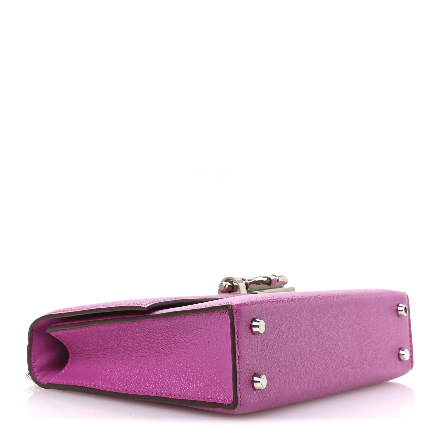 Hermes Chevre Mysore Mini Verrou Chaine Bag Magnolia 4 of 11