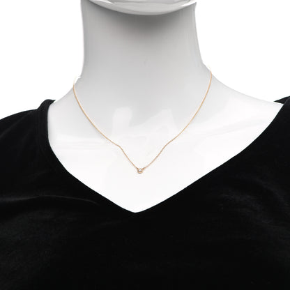 Tiffany 18K Rose Gold Diamond .03ct Elsa Peretti Diamonds by the Yard Pendant Necklace 2 of 7