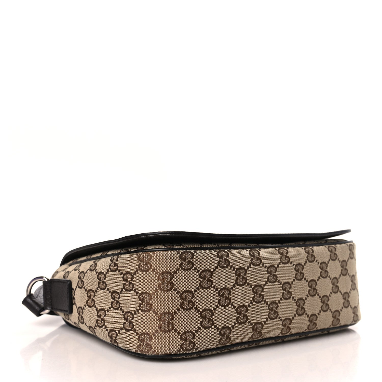 Gucci Monogram Flap Messenger Bag Beige Dark Brown 4 of 9