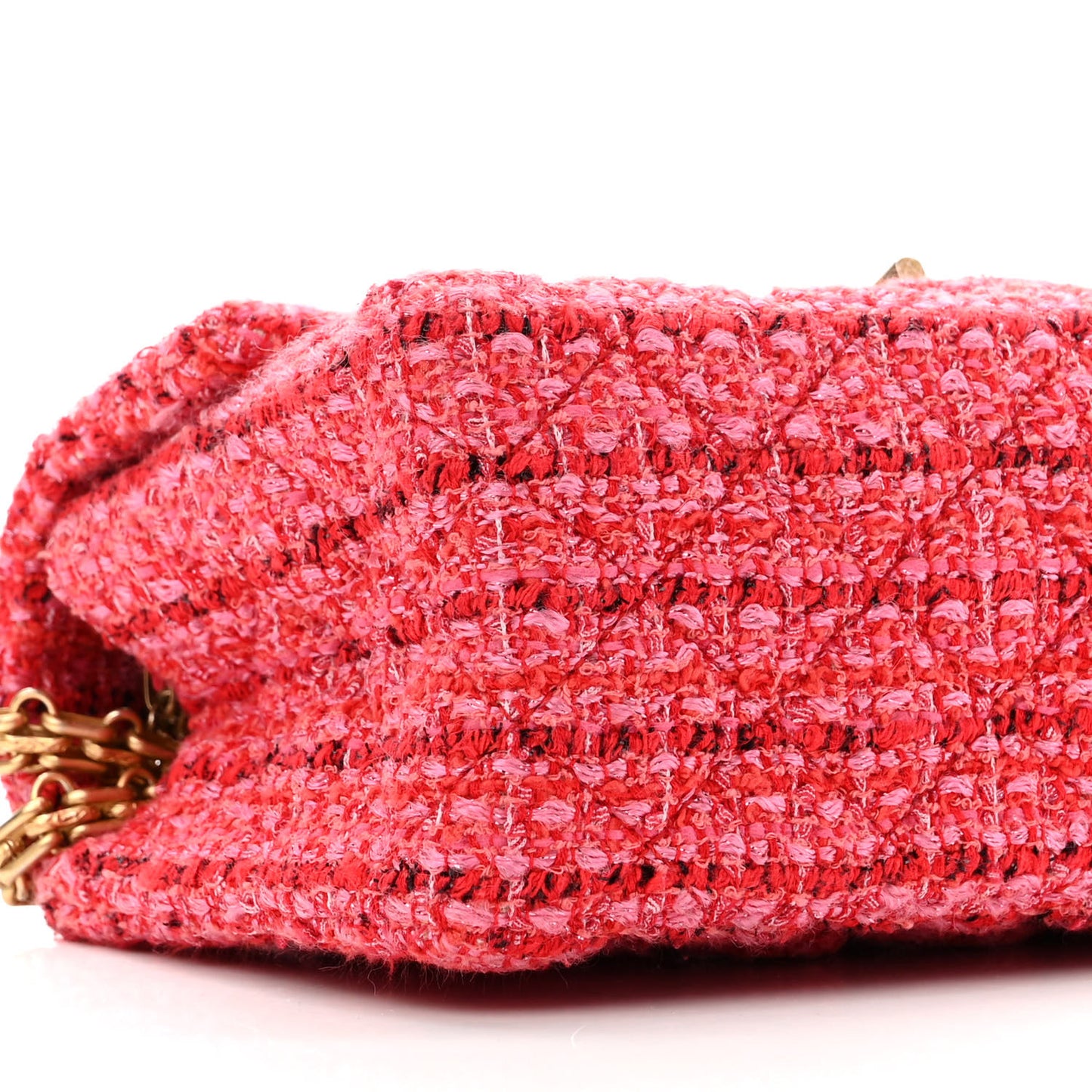 Tweed Quilted Mini 2.55 Reissue Flap Red Ecru Black