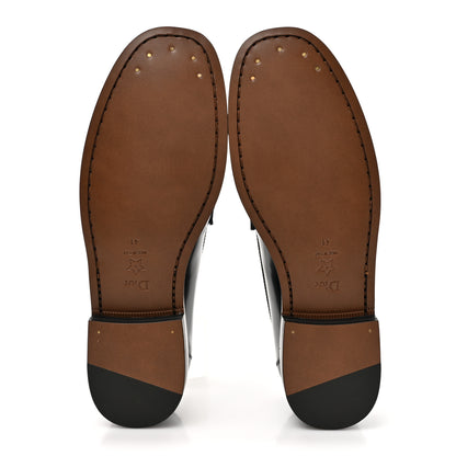 Christian Dior Brushed Calfskin The D-Academy Loafers 41 Black 5 of 9
