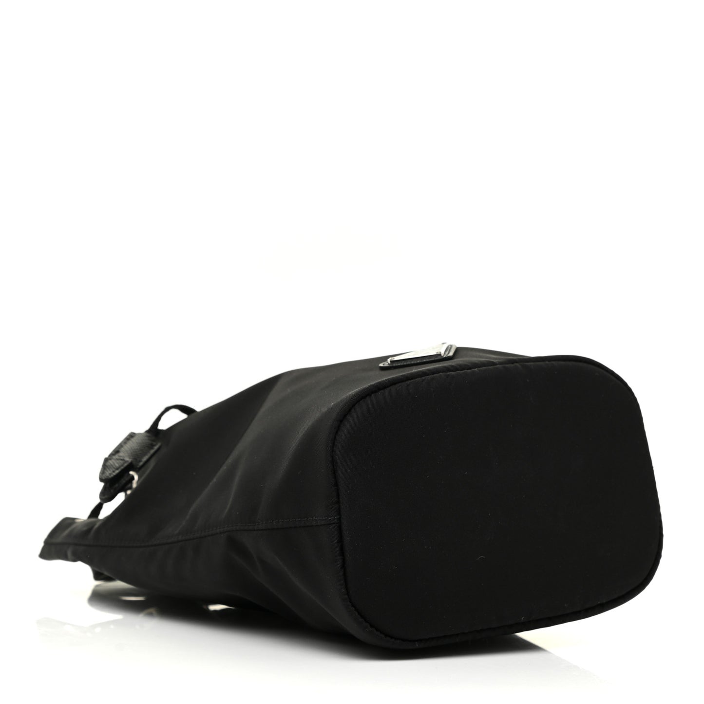 Saffiano Tessuto Nylon Vela Bucket Wristlet Black