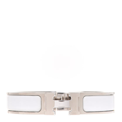 Hermes Enamel Narrow Clic Clac H Bracelet PM White 1 of 6