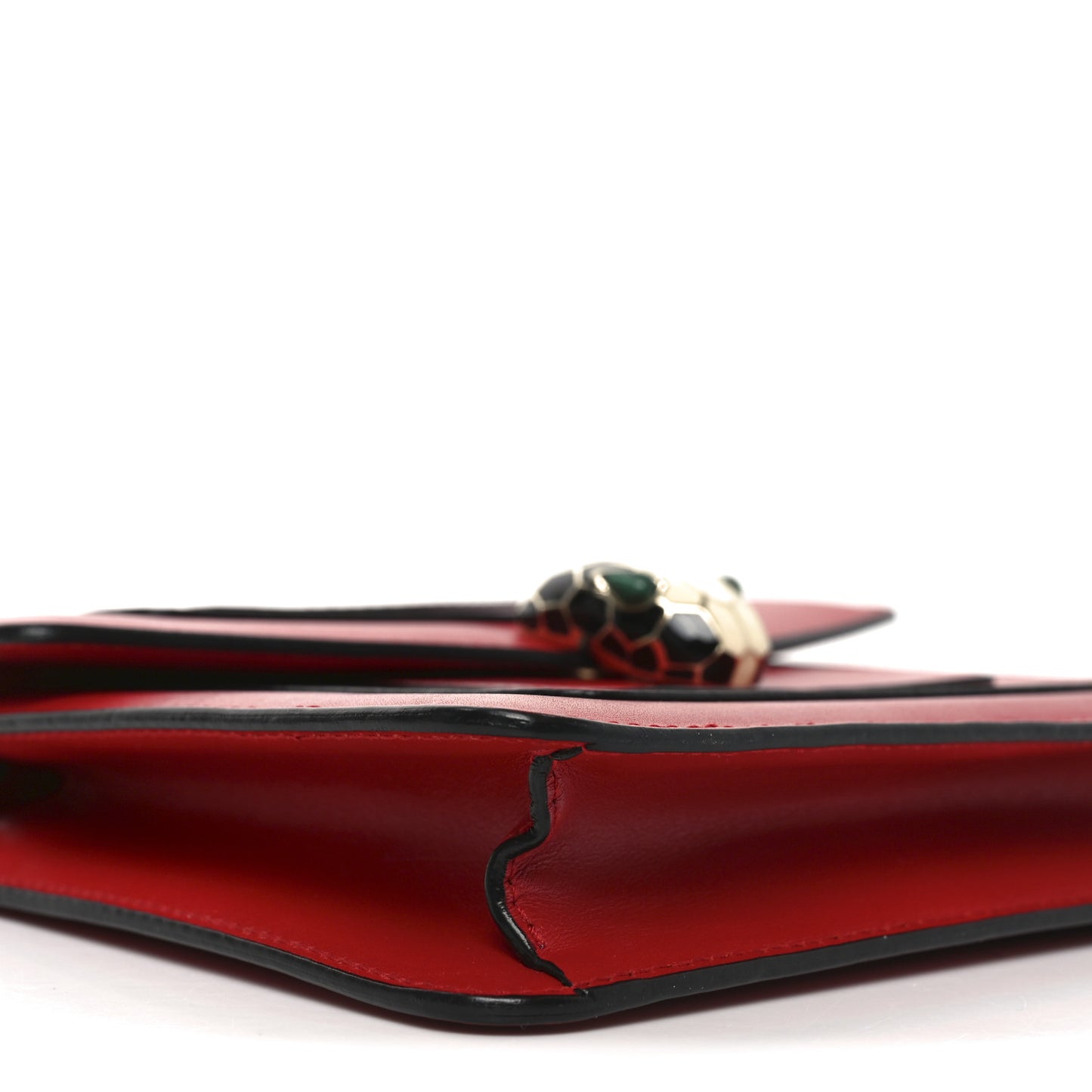 Calfskin Small Serpenti Forever Snake Strap Crossbody Bag Red