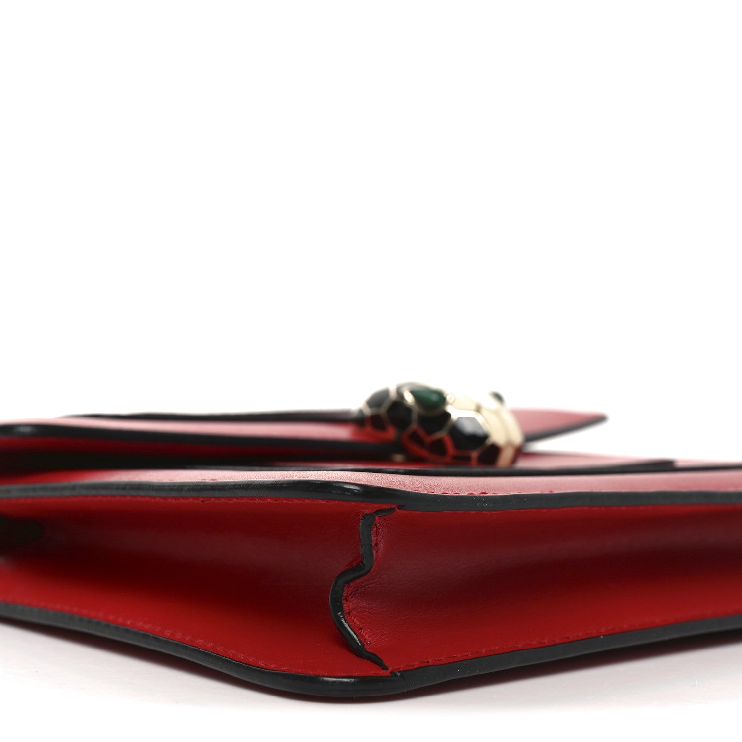 Bulgari Calfskin Small Serpenti Forever Snake Strap Crossbody Bag Red 8 of 9