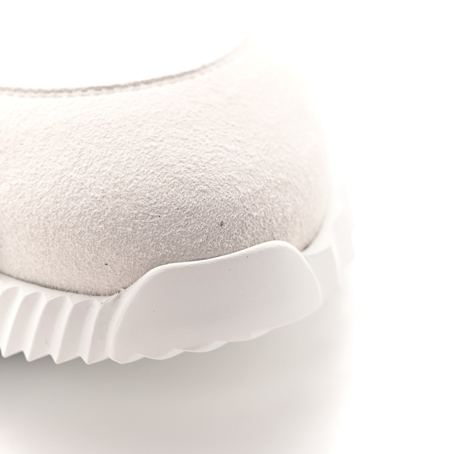 Hermes Goatskin Suede Mens Bouncing Sneakers 44 White 10 of 12