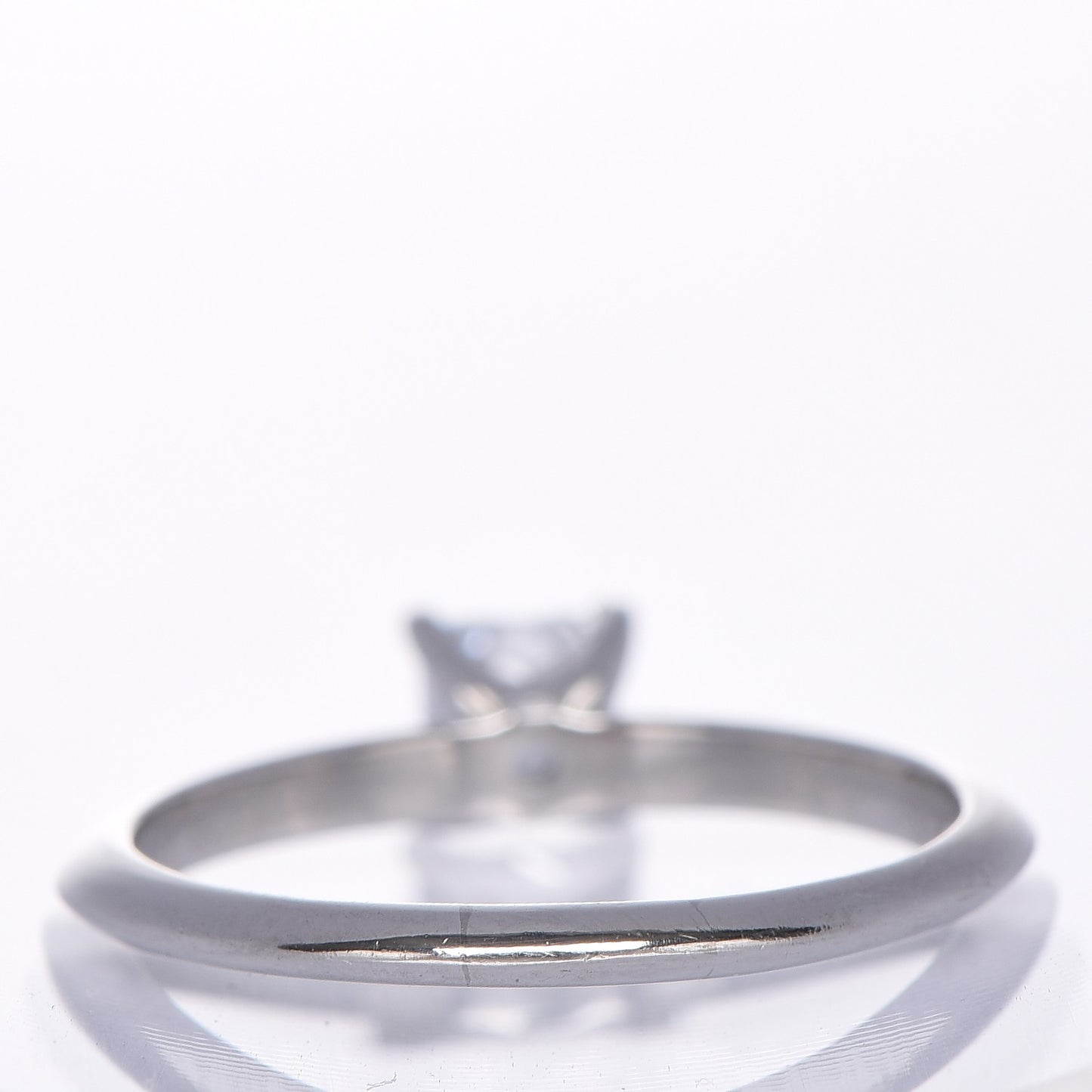 Platinum .56 ct Princess Cut Diamond Engagement Ring 8