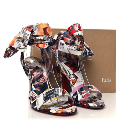 Christian Louboutin Silk Crosse Du Desert 100 Sandals 39 Multicolor 8 of 8
