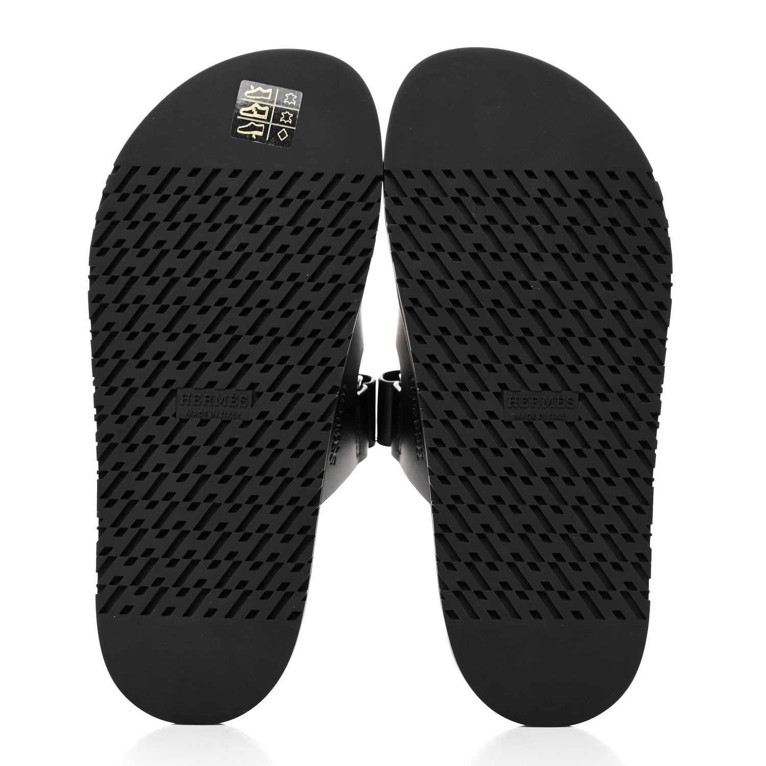 Hermes Calfskin Womens Chypre Sandals 37 Black 6 of 9