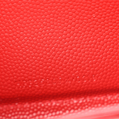 Saint Laurent Grain De Poudre Matelasse Chevron Monogram Zip Around Wallet Red 8 of 13