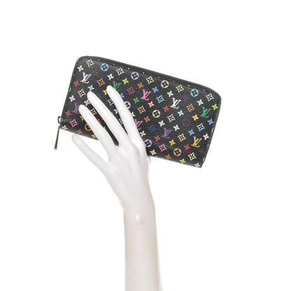 Louis Vuitton Monogram Multicolor Zippy Wallet Black Grenade 2 of 6
