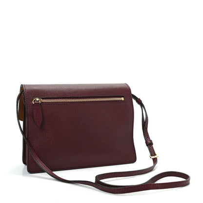 Burberry Derby Calfskin House Check Small Macken Crossbody Bag Mahogany Red 3 of 10