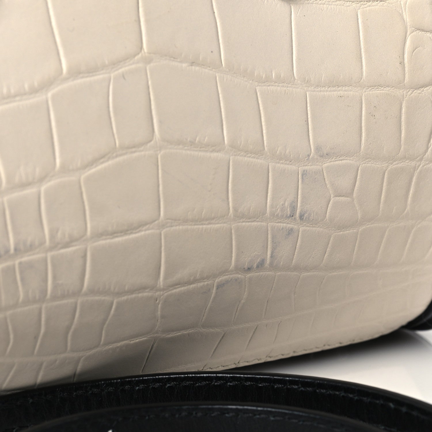 Alexander McQueen Calfskin Crocodile Embossed Mini Heroine 21 Black White 12 of 12