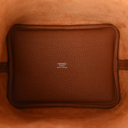 Hermes Taurillon Clemence Picotin Lock 18 PM Gold 5 of 11